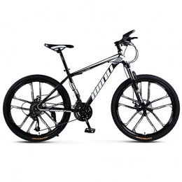 BISOZER Bike BISOZER Men's Mountain Bikes, 26 Inch High-carbon Steel Hardtail Mountain Bike, Mountain Bicycle with Front Suspension Adjustable Seat, 3 Spoke, for Women, Bicycle enthusiast (Black, 21 speed)