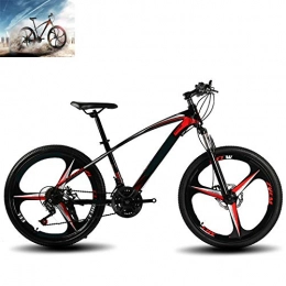CAGYMJ 26 Inch Mountain Bikes, Men's Disc Brake Hardtail Mountain Bike, Bicycle Adjustable Seat, High-Carbon Steel Frame,21 Speed,black