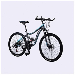 Chenbz Bike Chenbz Outdoor sports Mountain Bike 2130 Speeds 26 Inch Double Disc Brake Suspension Full Suspension AntiSlip Bikes with HighCarbon Steel Frame (Color : Blue, Size : 27 Speed)