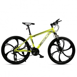 Chengke Yipin Mountain Bike Chengke Yipin Mountain bike student outdoor bicycle 24 inch one wheel spring front fork high carbon steel frame double disc brake city road bike-yellow_21 speed