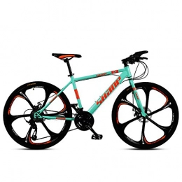 Chengke Yipin Bike Chengke Yipin Outdoor mountain bike Men's and women's bicycles 24 inches One wheel Carbon steel frame Double disc brakes City road bike-green_21 speed