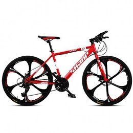 Chengke Yipin Bike Chengke Yipin Outdoor mountain bike Men's and women's bicycles 24 inches One wheel Carbon steel frame Double disc brakes City road bike-red_27 speed