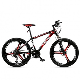 Chengke Yipin Bike Chengke Yipin Outdoor mountain bike Student bicycle 26 inch One wheel Spring front fork High carbon steel frame Double disc brakes City road bike-red_24 speed