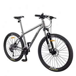 CHEZI Bike CHEZI Titanium Alloy Mountain Bike for Adults, Lockable Suspension, Front Fork Suspension, Mountain Bike, 27.5 Inches, 30 Speeds