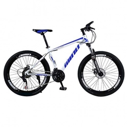 CHMORA Adult Mountain Bike, 26 inch Wheels, Mountain Trail Bike High Carbon Steel Folding Outroad Bicycles, 21-Speed Bicycle Full Suspension MTB Gears Dual Disc Brakes Mountain Bicycle (Blue-1)