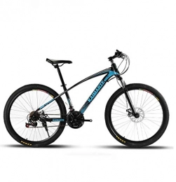 Cloth-YG Mountain Bike Cloth-YG Adult Mountain Bike, Double Disc Brake Bikes, Beach Snowmobile Bicycle, Upgrade High-Carbon Steel Frame, 24 Inch Wheels, Blue, 21 speed
