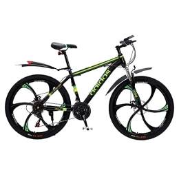 CNOPT MACTEP 26 Inch Mountain Bike Unisex 21 Speed Full Suspension Bike Dual Disc Brake Alloy OPC Wheels (Green)