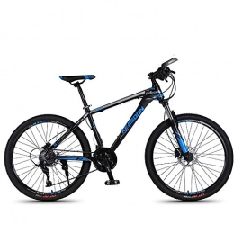 BLTR Bike Convenient Bicycle Mountain Bike Aluminum Alloy Adult Men and Women Variable Speed Off Road Student Shock Road Lightweight (Color : Black blue, Size : Standard edition)