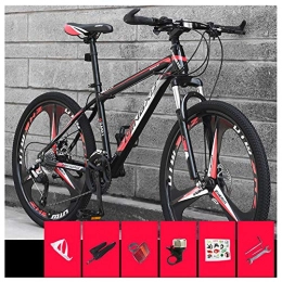 COSCANA Mountain Bike COSCANA 26 Inch Mountain Bikes, 21-27 Speed Front Suspension MTB, High-Carbon Steel Frame Mountain Bicycle With Dual Disc Brake For Men And WomenRed-24 Speed