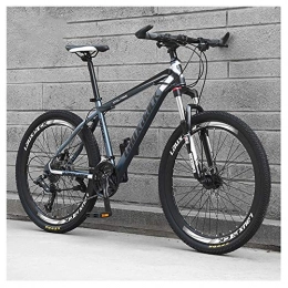 COSCANA Mountain Bike COSCANA Adult Mountain Bikes 26 Inch 21-30 Speed Mountain Bike Front Suspension MTB Bikes For Men And Women With Double Disc BrakeGray-30 Speed