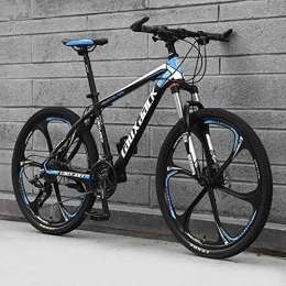 WHYTT Bike Country Mountain Bike Double Disc Brake, Adult MTB Country Gearshift Bicycle, Hardtail Mountain Bike with Adjustable Seat Carbon Steel Spoke Wheel, Traveling in The Wild City, 24
