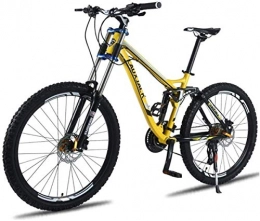 CSS Bike CSS 24 Disc Brake / 27 Oil Brake Speed Down Mountain Bike, Off-Road Variable Speed Soft Tail Bicycle, Double Oil Disc Brake, Shock Absorption 7-10, Yellow