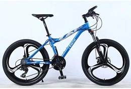 CSS Mountain Bike CSS 24In 21-Speed Mountain Bike Lightweight Alloy Full Frame Wheel Front Suspension Female Off-Road Student Shifting Adult Bicycle Disc Brake 6-27, Blue 2