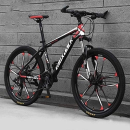 CSS Mountain Bike CSS 26" Mountain Bike for Adult, 21 / 24 / 27 / 30-Speed High-Carbon Steel Full Suspension Frame, Suspension Fork, Disc Brake Hardtail Mountain Bike 5-27, B1, 21 Speeds