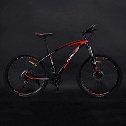CSS Bike CSS Adult Mountain Bike 26 inch 24 Speed Off-Road Variable Speed Shock Absorber Men and Women Bicycle Bicycle 6-11, Red