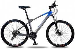 CSS Mountain Bike CSS Racing Class Adult Mountain Bike, Carbon Fiber Oil Disc Brake Bicycle, 26 inch -27 Speed, Faster and More Labor-Saving Riding 7-10, Blue