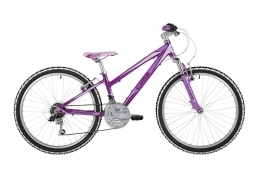 Ammaco Mountain Bike Cuda Kinetic 24 Inch Wheel Kids Mountain Bike Purple Age 8+