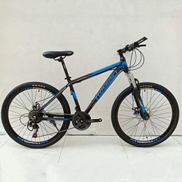 CXQ Bike CXQ 26 Inch Adult Mountain Bikes, Lightweight Aluminum Alloy Frame, shock-absorbing 21-speed Country Speed Bicycle Used for Commuting to Get off Work, Black blue