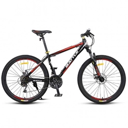 CXY-JOEL Mountain Bike CXY-JOEL 24-Speed Mountain Bikes, 26 inch Adult High-Carbon Steel Frame Hardtail Bicycle, Men's All Terrain Mountain Bike, Anti-Slip Bikes, Green Suitable for Men and Women, Cycling and Hiking, Red