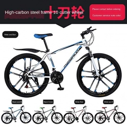 Dafang Mountain Bike Dafang Mountain bike shock absorber bicycle 26 inch disc brake 21 speed student car adult bicycle mountain bike-Carbon steel Ten_26 inch v brake