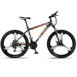 DGAGD Mountain Bike DGAGD 24-inch aluminum alloy frame mountain bike variable speed three-wheel road bike-Black Orange_30 speed