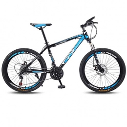 DGAGD Mountain Bike DGAGD 24 inch bicycle mountain bike adult variable speed light bicycle 40 cutter wheels-Black blue_24 speed