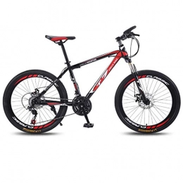 DGAGD Mountain Bike DGAGD 24 inch bicycle mountain bike adult variable speed light bicycle 40 cutter wheels-Black red_24 speed