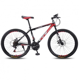 DGAGD Mountain Bike DGAGD 24 inch bicycle mountain bike adult variable speed light bicycle spoke wheel-Black red_27 speed