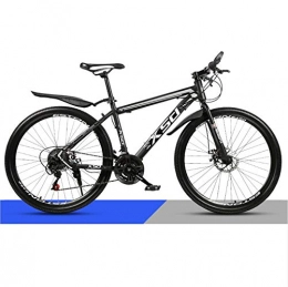 DGAGD Mountain Bike DGAGD 24 inch mountain bike adult male and female variable speed light road racing spoke wheel-Black and white_27 speed
