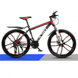 DGAGD Mountain Bike DGAGD 24 inch mountain bike adult male and female variable speed light road racing ten-knife wheel-Black red_27 speed