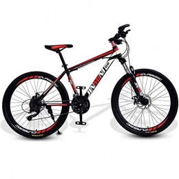 DGAGD Mountain Bike DGAGD 24 inch mountain bike adult male and female variable speed travel bicycle spoke wheel-Black red_21 speed