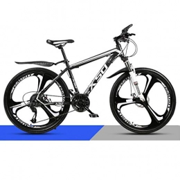 DGAGD Mountain Bike DGAGD 24 inch mountain bike adult men and women variable speed light road racing three-knife wheel No. 1-Black and white_27 speed