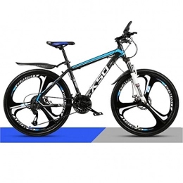 DGAGD Mountain Bike DGAGD 24 inch mountain bike adult men and women variable speed light road racing three-knife wheel No. 1-Black blue_24 speed