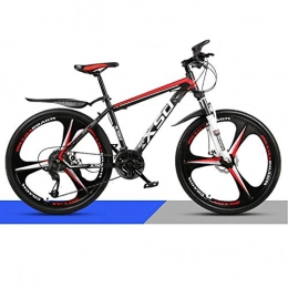 DGAGD Mountain Bike DGAGD 24 inch mountain bike adult men and women variable speed light road racing three-knife wheel No. 2-Black red_30 speed