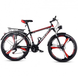 DGAGD Mountain Bike DGAGD 24 inch mountain bike adult men's and women's bicycles variable speed city light bicycle integrated wheel-Black red_24 speed