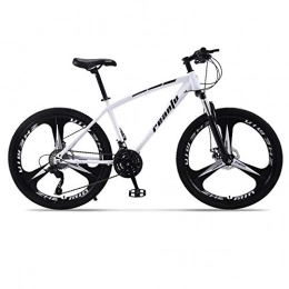 DGAGD Mountain Bike DGAGD 24 inch mountain bike adult tri-pitch one-wheel variable speed dual-disc bicycle-White black_24 speed