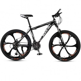 DGAGD Mountain Bike DGAGD 24 inch mountain bike adult variable speed dual disc brake aluminum alloy bicycle six cutter wheels-black_27 speed