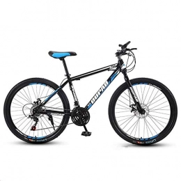 DGAGD Mountain Bike DGAGD 24 inch mountain bike aluminum alloy cross-country lightweight variable speed youth male and female spoke wheel bicycle-Black blue_21 speed