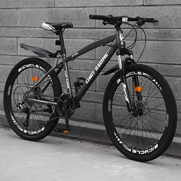 DGAGD Mountain Bike DGAGD 24 inch mountain bike bicycle adult one wheel variable speed 40 knife wheel bicycle-gray_24 speed
