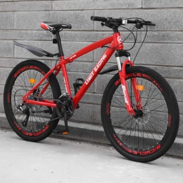DGAGD Mountain Bike DGAGD 24 inch mountain bike bicycle adult one wheel variable speed 40 knife wheel bicycle-red_24 speed