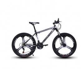 DGAGD Mountain Bike DGAGD 24 inch mountain bike bicycle men and women lightweight dual disc brakes variable speed bicycle three-wheel-Black and white_24 speed