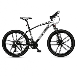 DGAGD Mountain Bike DGAGD 24-inch mountain bike male and female adult super light bicycle spoke ten cutter wheel-Black and white_30 speed