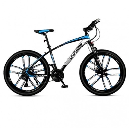 DGAGD Mountain Bike DGAGD 24-inch mountain bike male and female adult super light bicycle spoke ten cutter wheel-Black blue_30 speed