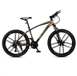 DGAGD Mountain Bike DGAGD 24-inch mountain bike male and female adult super light bicycle spoke ten cutter wheel-black gold_30 speed