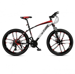 DGAGD Mountain Bike DGAGD 24-inch mountain bike male and female adult super light bicycle spoke ten cutter wheel-Black red_30 speed
