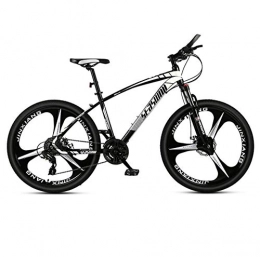 DGAGD Mountain Bike DGAGD 24 inch mountain bike male and female adult super light bicycle spoke three-knife wheel No. 1-Black and white_30 speed