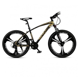 DGAGD Mountain Bike DGAGD 24 inch mountain bike male and female adult super light bicycle spoke three-knife wheel No. 1-black gold_30 speed