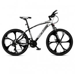 DGAGD Mountain Bike DGAGD 24-inch mountain bike male and female adult super lightly bicycle spoke six-spindle wheel-Black and white_30 speed