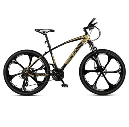 DGAGD Mountain Bike DGAGD 24-inch mountain bike male and female adult super lightly bicycle spoke six-spindle wheel-black gold_30 speed