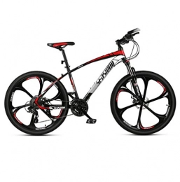 DGAGD Mountain Bike DGAGD 24 inch mountain bike male and female adult ultralight racing light bicycle six-cutter wheel-Black red_30 speed